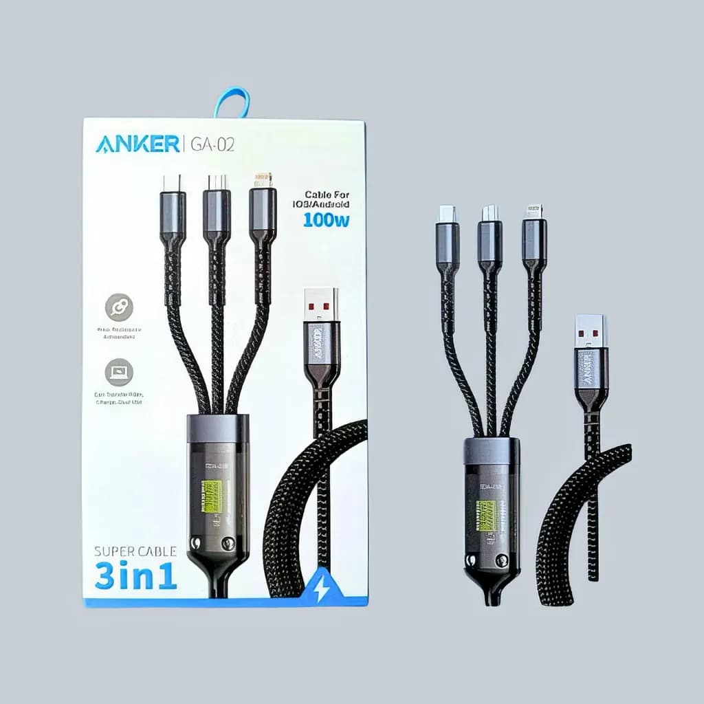 Anker Coby 3in1 Cable — Anker Coby multi-functional 3 in 1 fast charging cable