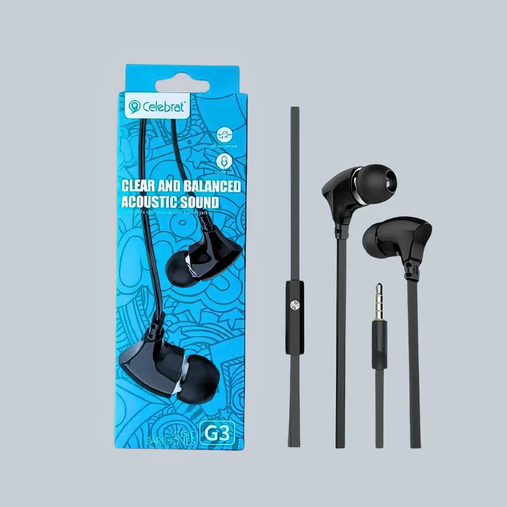 Celebrat G3 In-Ear Headphone — Celebrat G3 high performance deep bass wired earphone