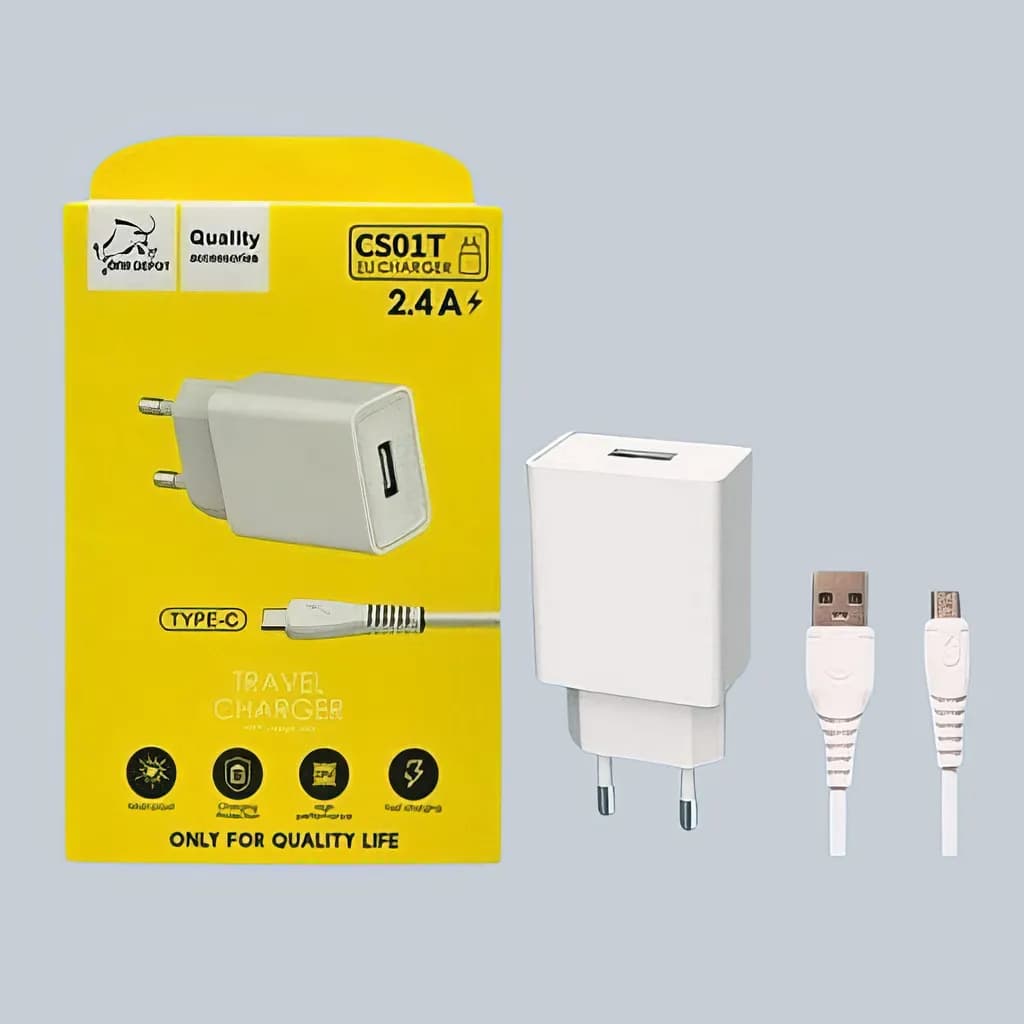 Dolphin Micro Charger — Dolphin wall charger bundle with Micro-USB cable