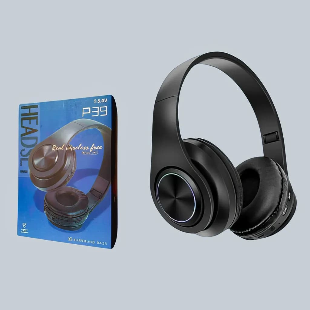 Generic P39 On-Ear Headphone — Generic P39 stereo sound wireless headphone with TF card