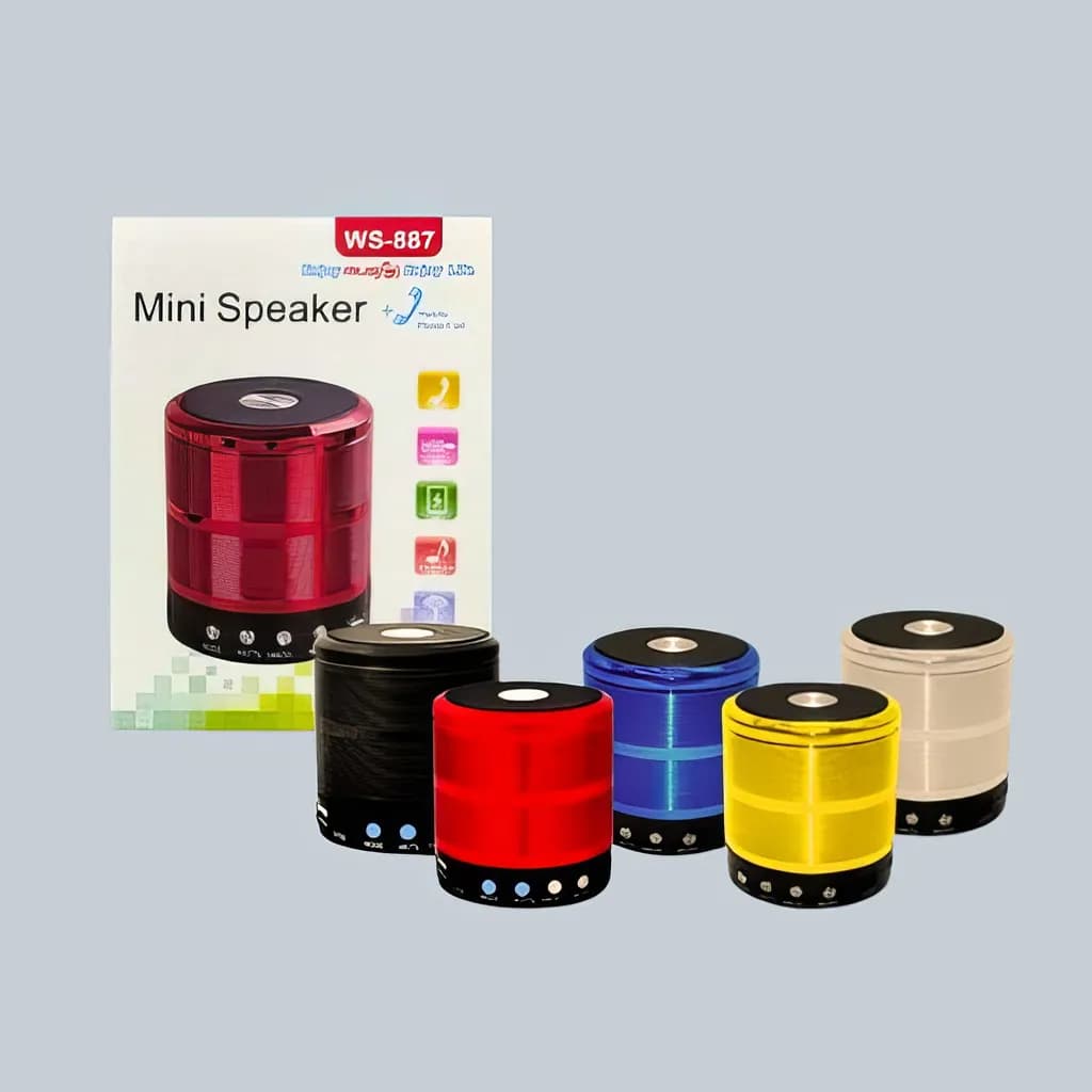 Generic WS-887 Portable Speaker — Generic WS-887 mini wireless speaker with FM radio and TF slot