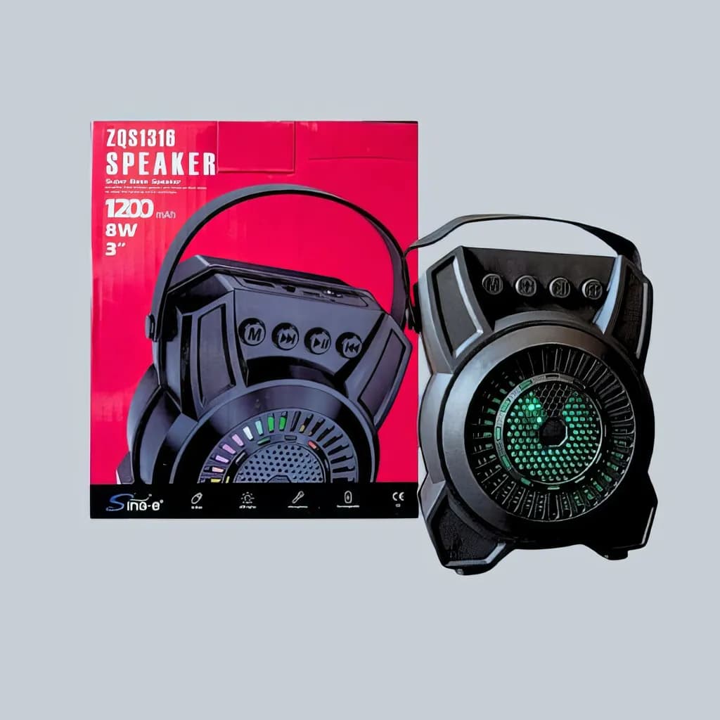 Generic ZQS1316 Portable Speaker — Generic ZQS1316 portable Bluetooth speaker with LED lights