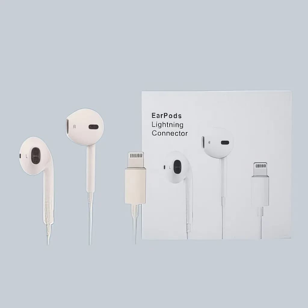 Lightning In-Ear Headphone — Apple style Lightning connector wired in-ear headphones with mic