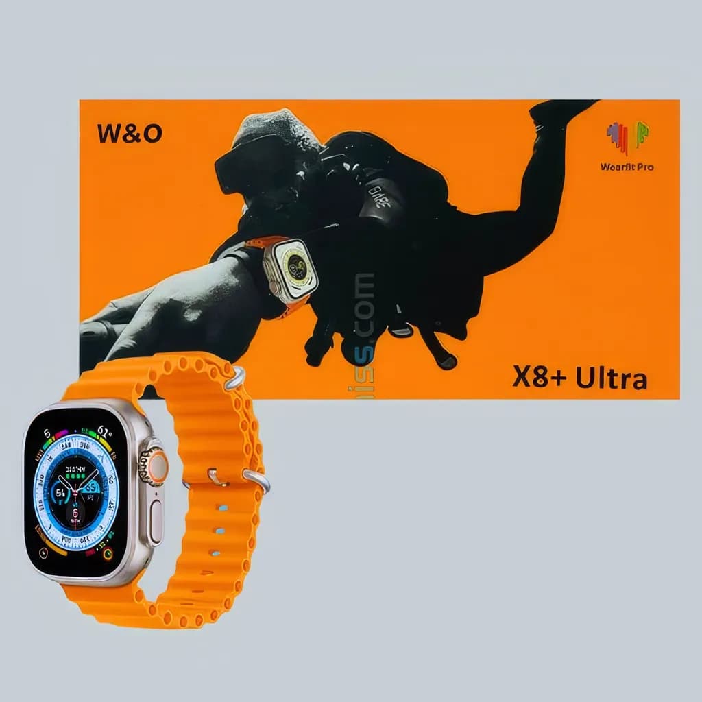 W&O X8+ Ultra Smartwatch — W&O X8+ Ultra 49mm smart watch with fitness tracking and wireless charging