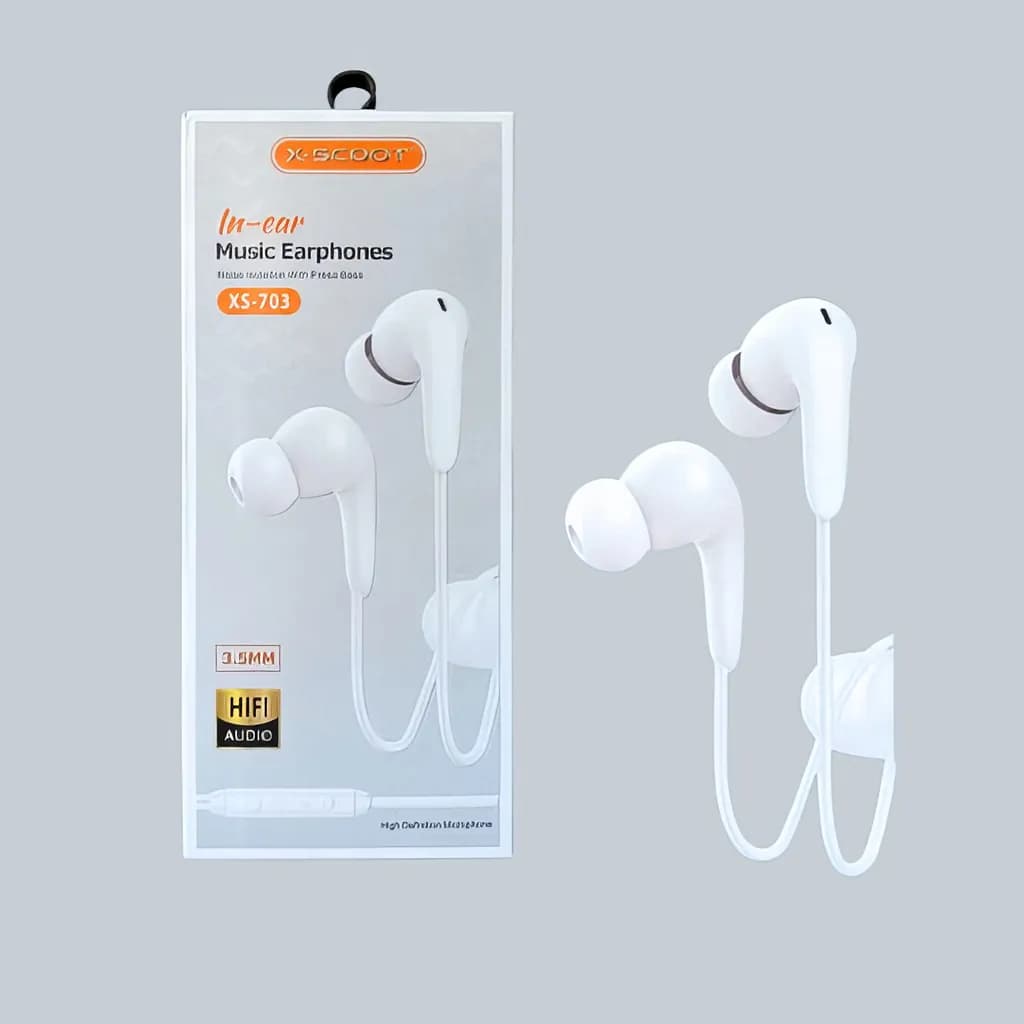X-Scoot In-Ear Headphone — X-Scoot wired in-ear headset with handsfree mic