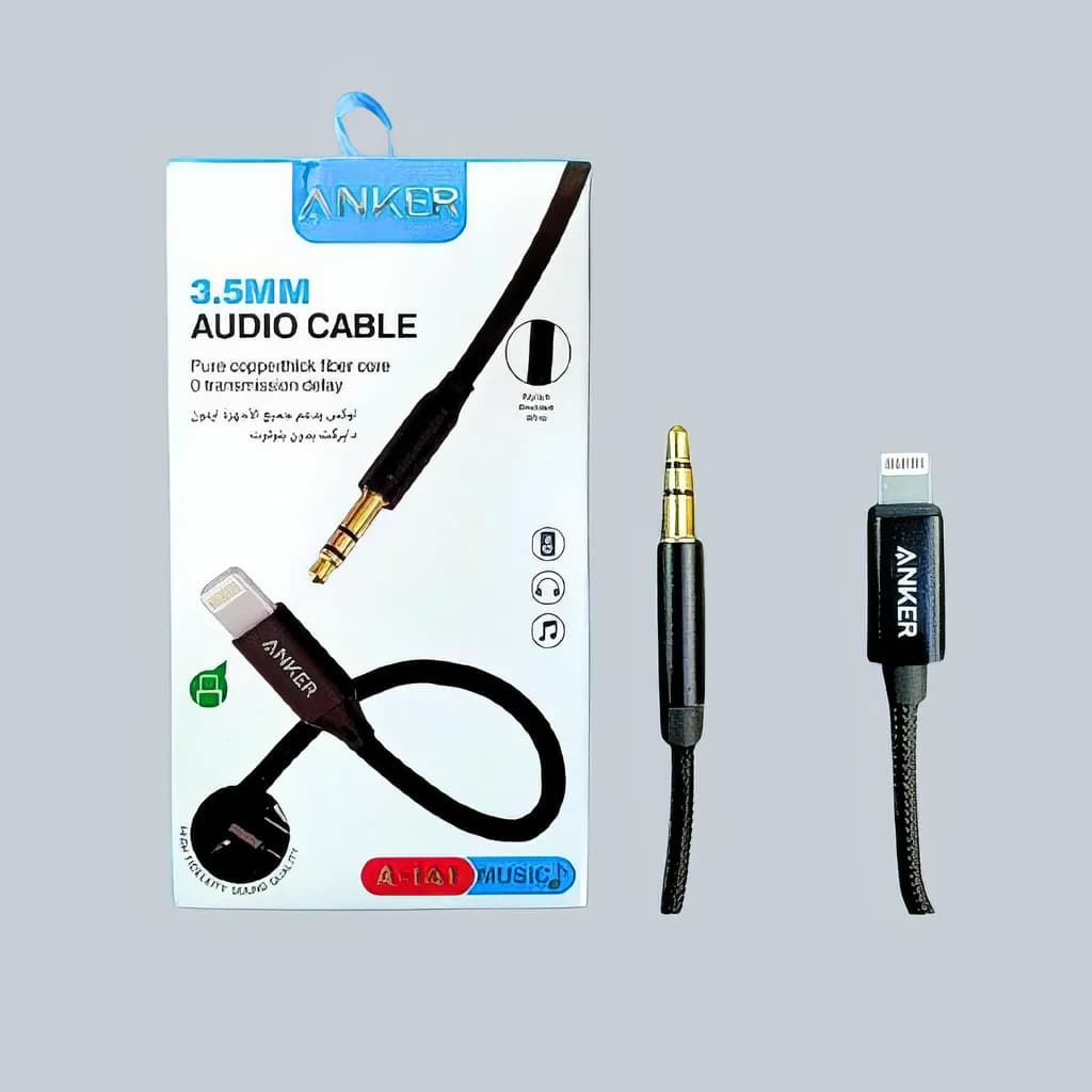 Anker Coby Lightning to AUX Cable — Anker Coby Lightning to 3.5mm AUX audio connector cable